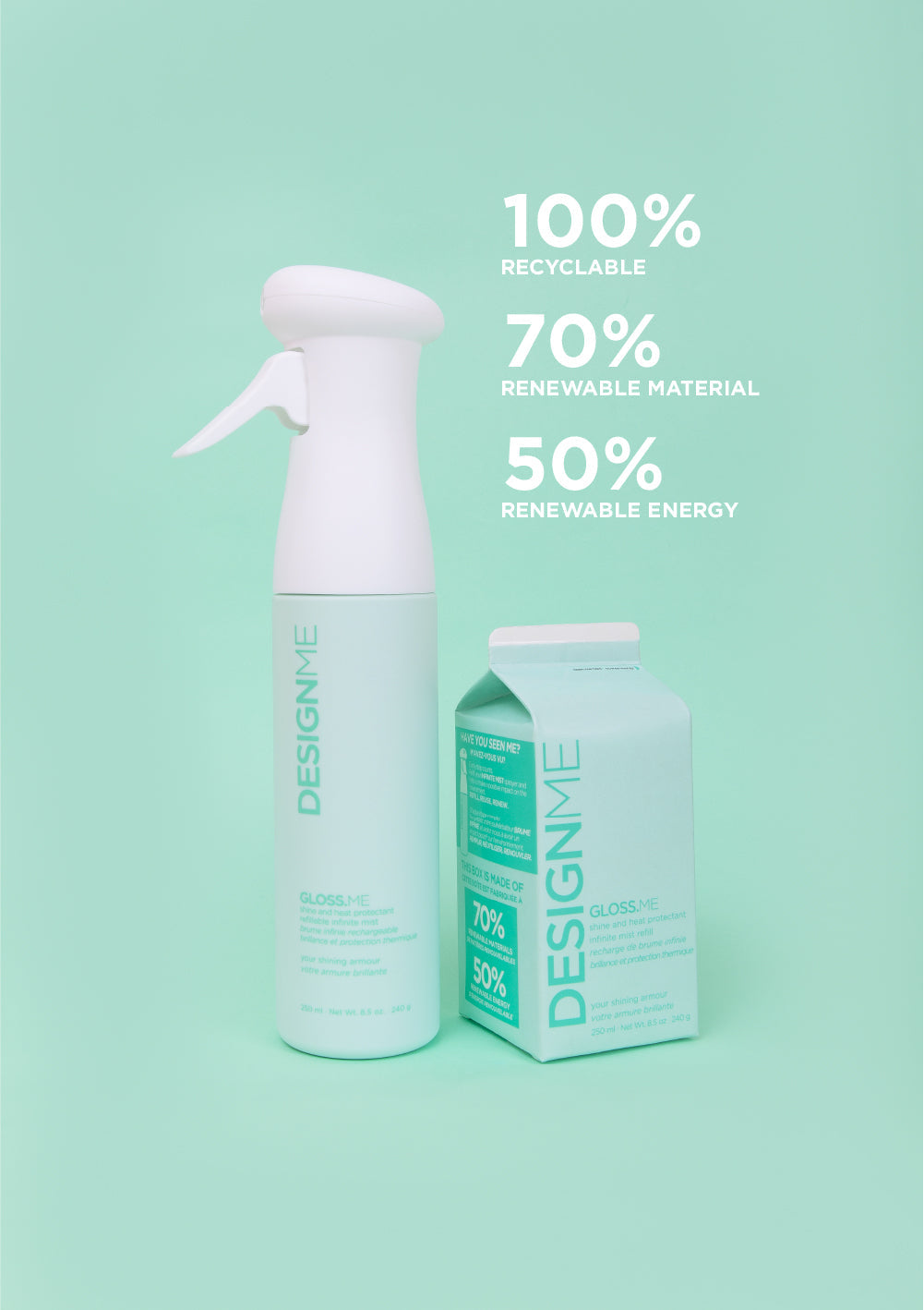 Designme - GLOSS.ME • RECHARGE INFINITE MIST HEAT PROTECTANT