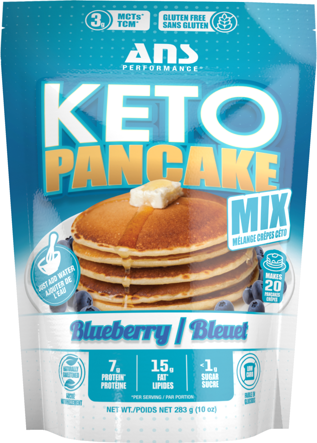 KETO PANCAKE MIX 283g - Blueberry - ProCare Outlet by ANSperformance