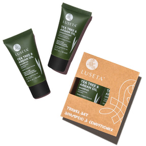 Tea Tree & Argan Oil Bundle - 1 x 1.01oz Shampoo & Conditioner Set - by Luseta Beauty |ProCare Outlet|