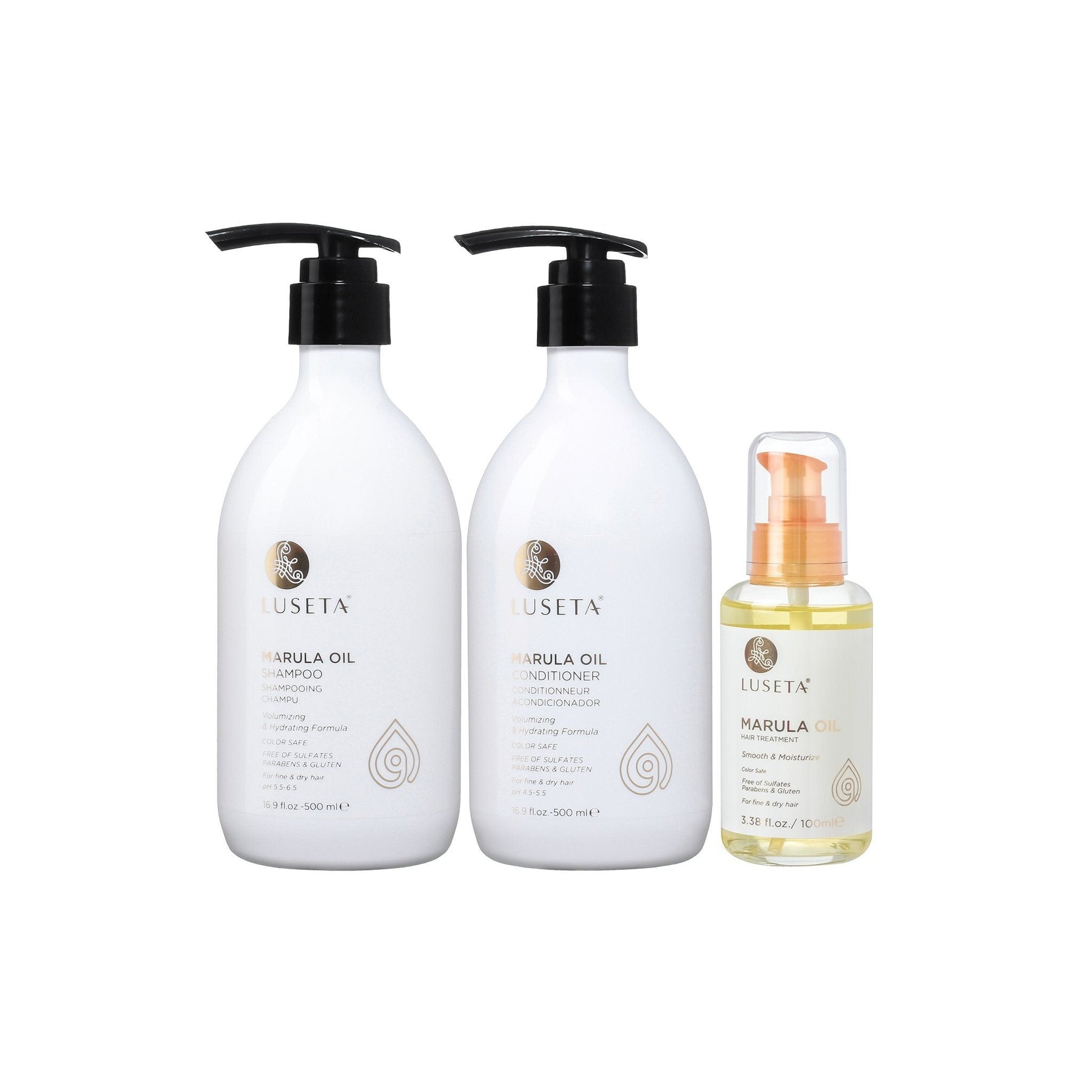 Marula Oil Bundle - 3pcs Hair Care Bundle 16.9oz - by Luseta Beauty |ProCare Outlet|