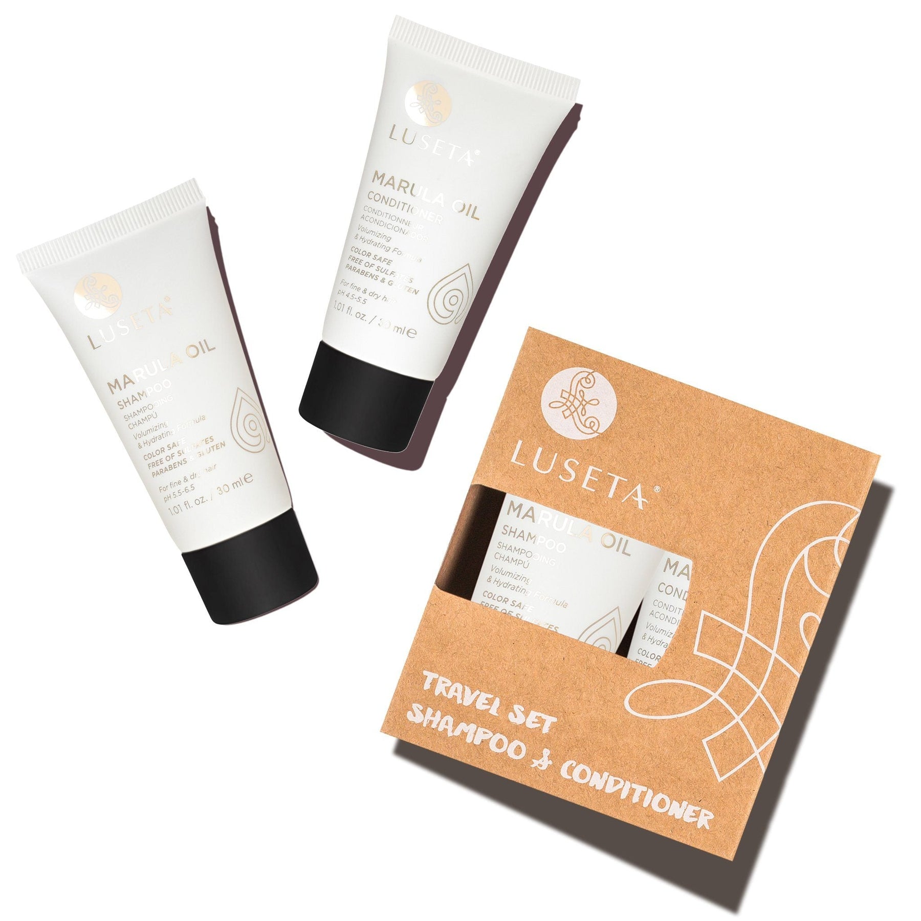 Marula Oil Bundle - 1 x 1.01oz Shampoo & Conditioner Set - by Luseta Beauty |ProCare Outlet|