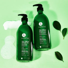 Tea Tree & Argan Oil Bundle - 1 x 33.8oz Shampoo & Conditioner Set - by Luseta Beauty |ProCare Outlet|