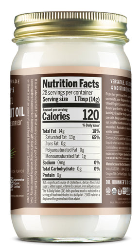 Whole Kernel - Regenerative Organic Coconut Oil - by Dr Bronner's |ProCare Outlet|