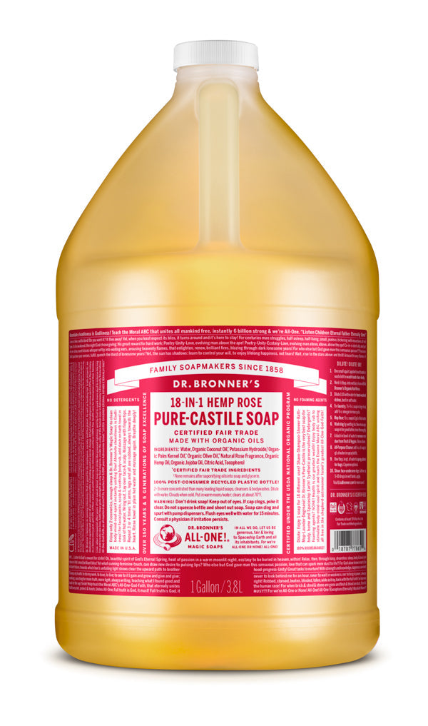 Rose - Pure-Castile Liquid Soap - ProCare Outlet by Dr Bronner's