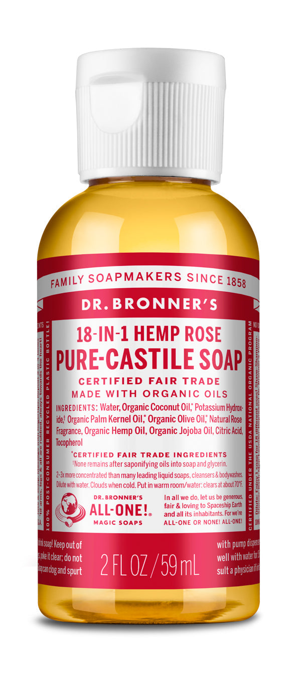 Rose - Pure-Castile Liquid Soap - ProCare Outlet by Dr Bronner's