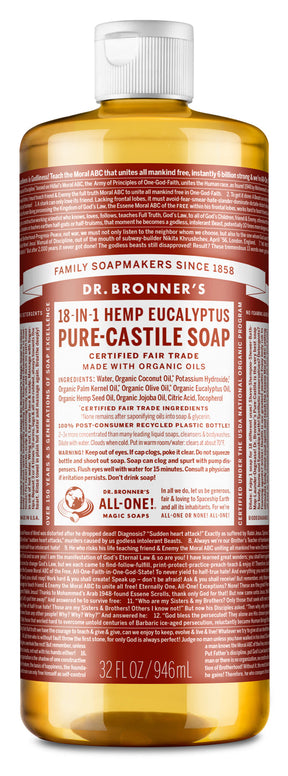 Eucalyptus - Pure-Castile Liquid Soap - 32 oz - ProCare Outlet by Dr Bronner's