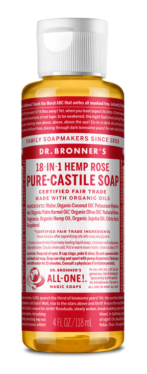 Rose - Pure-Castile Liquid Soap - ProCare Outlet by Dr Bronner's