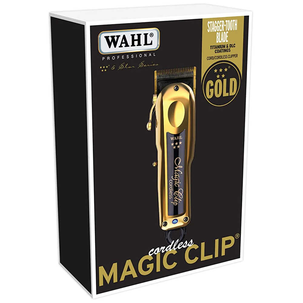 Wahl 5 Star Magic Clip Gold - 56445 - Includes Charging Stand & Cutting Guides - ProCare Outlet by Wahl