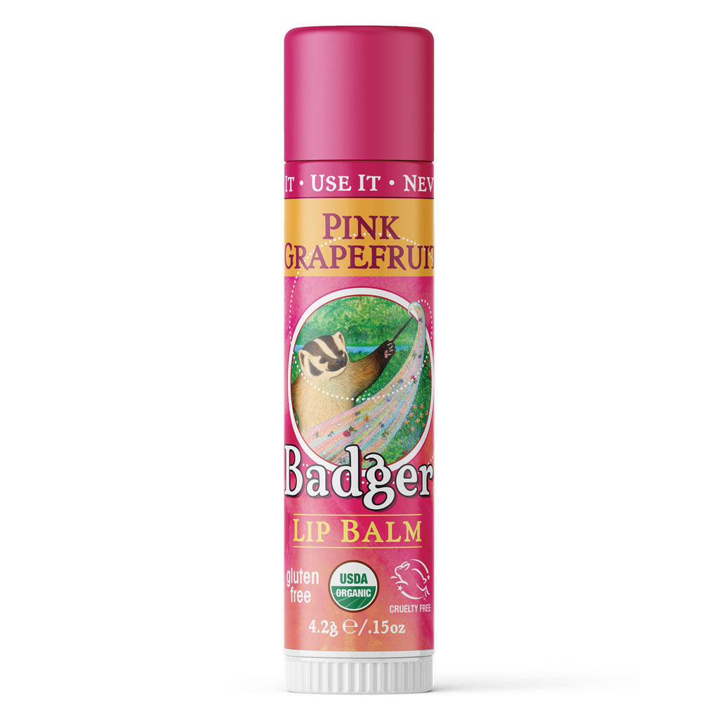 Badger - Classic Lip Balm - Pink Grapefruit |0.15 oz | - ProCare Outlet by Badger