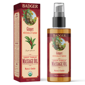 Badger - Ginger Deep Tissue Massage Oil |4 oz| - ProCare Outlet by Badger