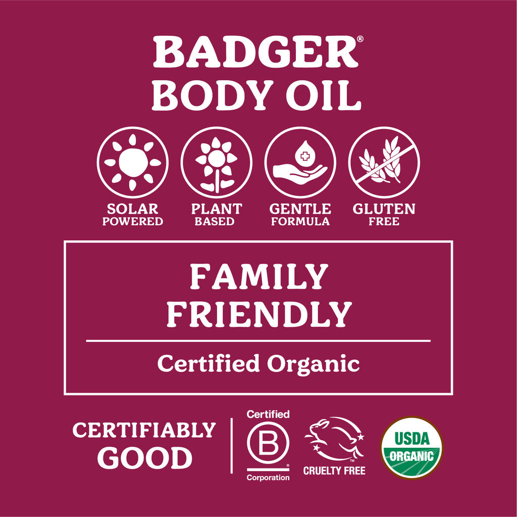 Badger - Rose Body Oil |4 oz | - ProCare Outlet by Badger