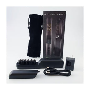 StyleCraft - Heat Stroke Wireless Beard & Styling Hot Brush Black - by StyleCraft |ProCare Outlet|