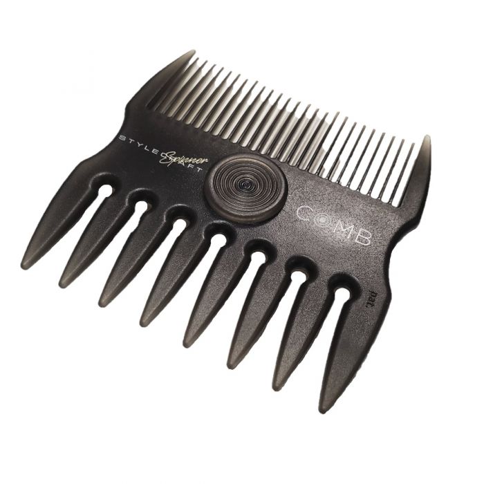 StyleCraft - 2 in 1 Spinner Fine/Coarse Tooth Texturizing and Grooming Hair Comb (Gray) - ProCare Outlet by StyleCraft