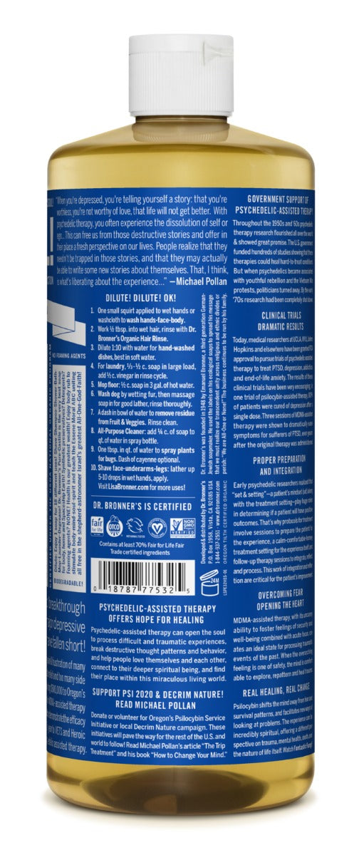 Peppermint - Pure-Castile Liquid Soap - by Dr Bronner's |ProCare Outlet|